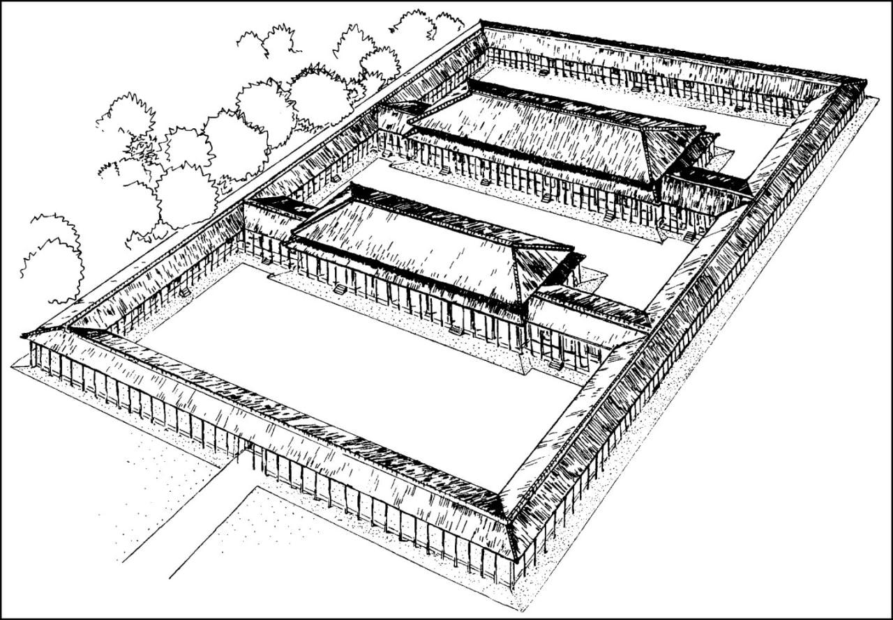 Реконструкция дворца в Паньлунчэн. (по Ли Таоюаню, Хэ Чанъи, Чжан Ханьцзюню).